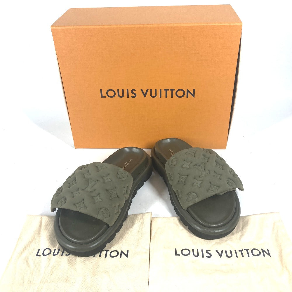 LOUIS VUITTON 1AA1EB モノグラム プールピローコンフォートミュール フラットサンダル プールサンダル 靴 シューズ サンダル ファブリック レディース カーキ