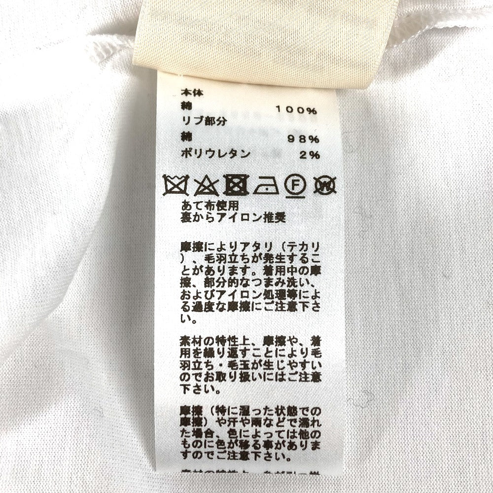 HERMES H4H4515DADK34 刺繍入れ モザイク Hロゴ ポケット アパレル Tシャツワンピース ラウンドネック ワンピース コットン レディース ホワイト