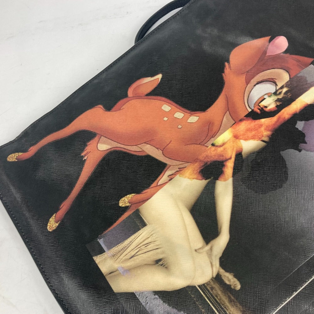 GIVENCHY ディズニー DISNEY コラボ バンビ 2WAYバッグ ハンドバッグ 縦型 トートバッグ ショルダーバッグ PVC/レザー ユニセックス ブラック