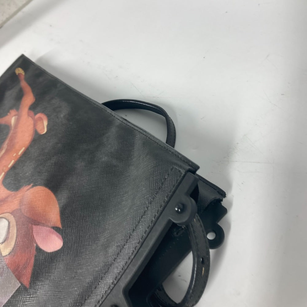 GIVENCHY ディズニー DISNEY コラボ バンビ 2WAYバッグ ハンドバッグ 縦型 トートバッグ ショルダーバッグ PVC/レザー ユニセックス ブラック