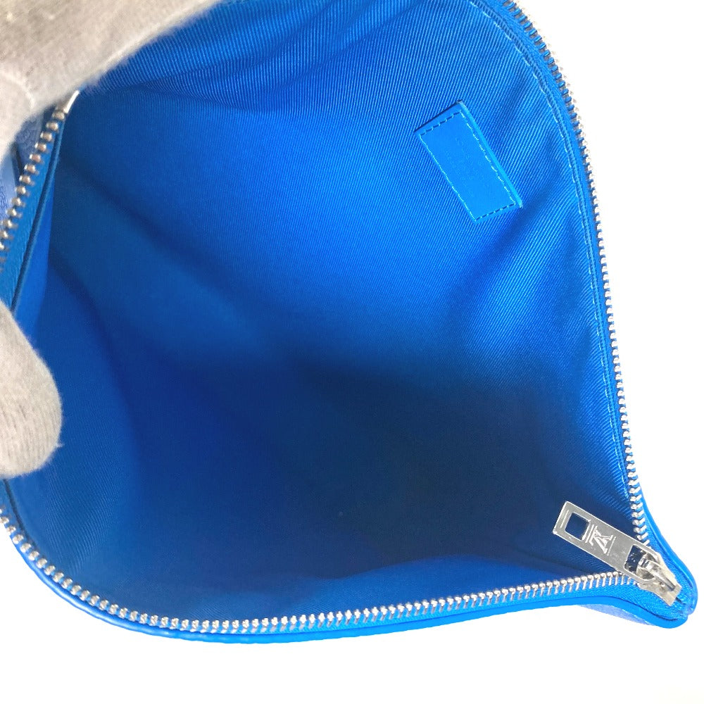 LOUIS VUITTON M82270 アエログラム LVロゴ テイクオフ・ポーチ カバン ストラップ付 クラッチバッグ レザー ユニセックス ブルー - brandshop-reference