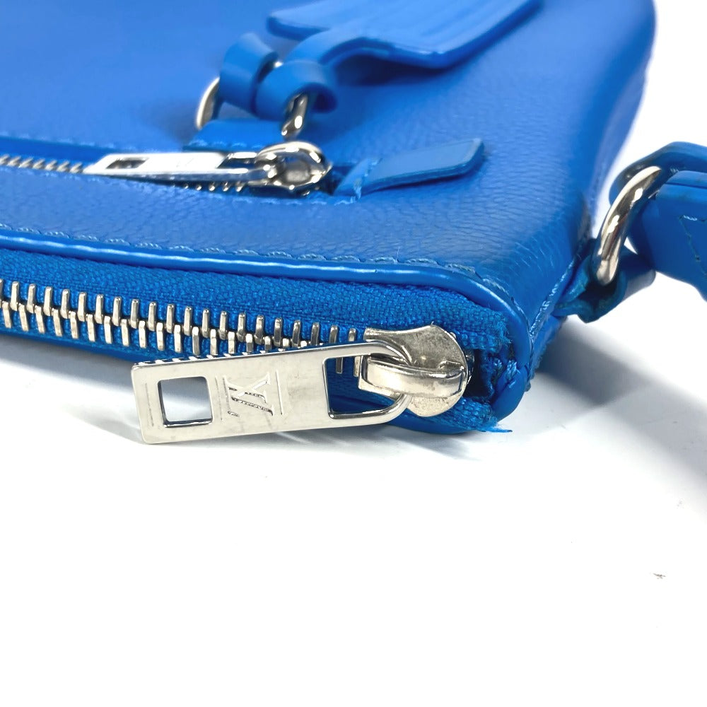 LOUIS VUITTON M82270 アエログラム LVロゴ テイクオフ・ポーチ カバン ストラップ付 クラッチバッグ レザー ユニセックス ブルー - brandshop-reference