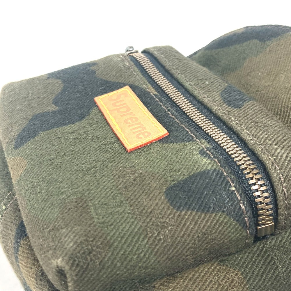 LOUIS VUITTON M44201 Supreme Collaboration Apollo Backpack Nano Bag Charm Rucksack Camouflage Keychain Canvas Unisex Green
