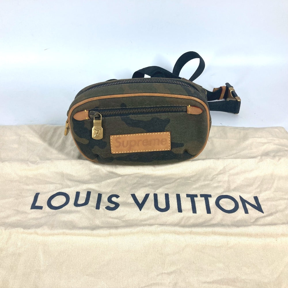 LOUIS VUITTON M44202 モノグラム カモフラージュ  シュプリーム バムバックPM  17aw Supreme シュプリームコラボ ベルトバッグ ボディバッグ キャンバス ユニセックス カーキ