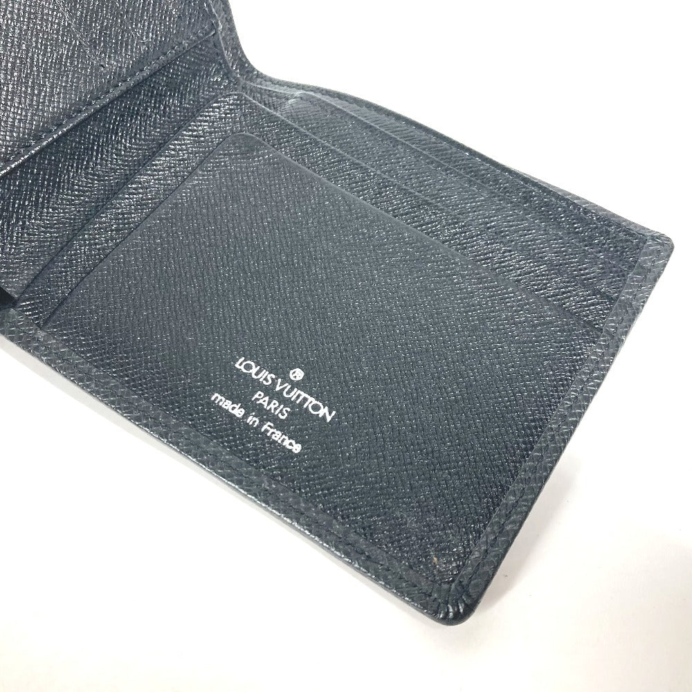 LOUIS VUITTON M30462 タイガ ポルトビエカルトクレディ コンパクトウォレット 札入れ 2つ折り財布 タイガレザー ユニセックス アルドワーズ ブラック