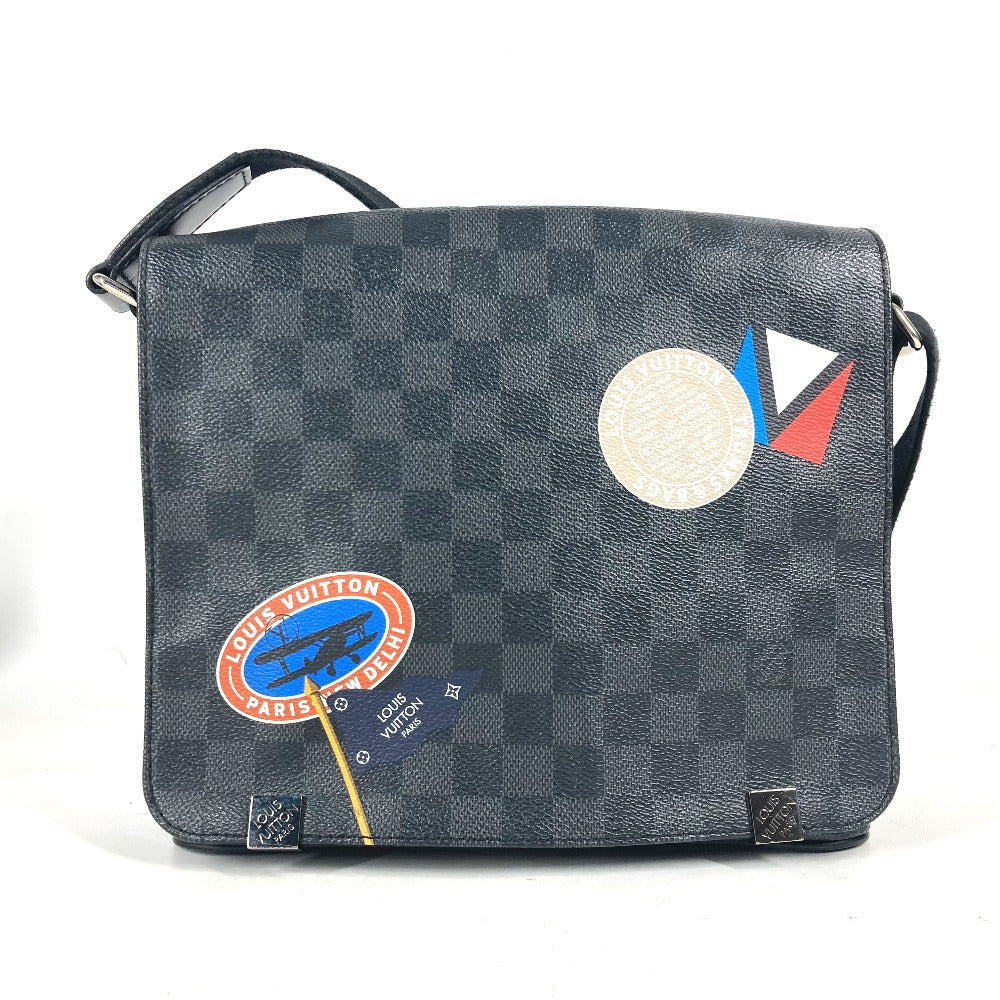 LOUIS VUITTON N41054 ダミエグラフィット ステッカーズ  ディストリクトPM  カバン 斜め掛け フラップ ショルダーバッグ ダミエグラフィットキャンバス ユニセックス ブラック - brandshop-reference