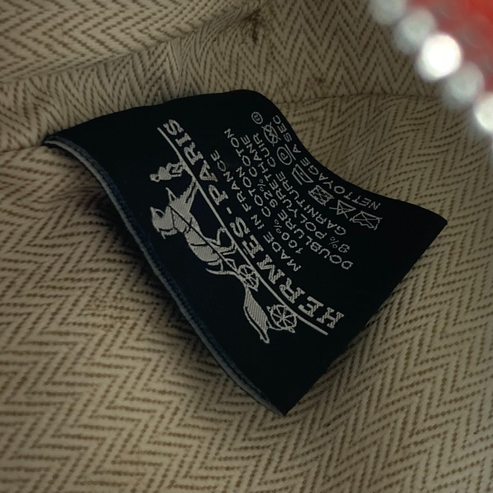 HERMES ポーチ 《エシャペ》 メイクポーチ 化粧ポーチ マルチポーチ ポーチ コットン レディース ヴァーミリオン オレンジ系 - brandshop-reference