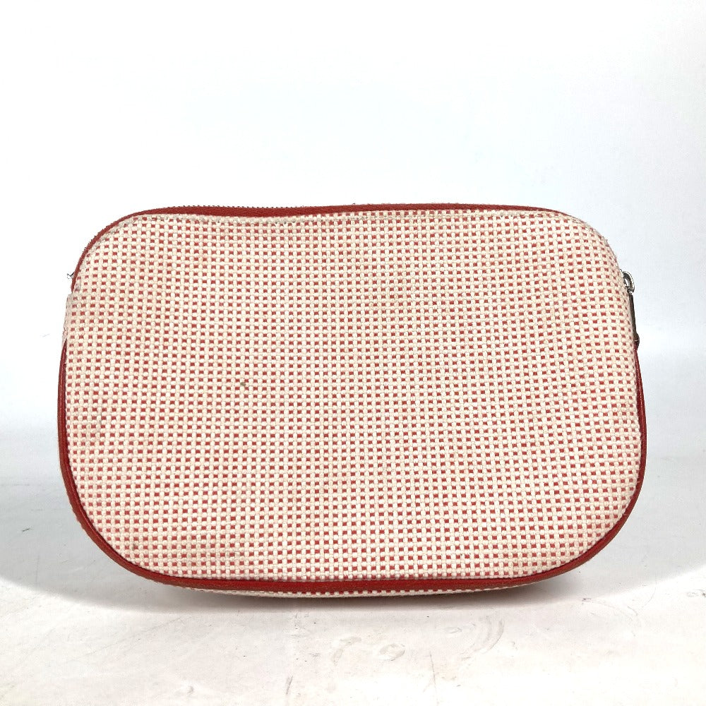 HERMES ポーチ 《エシャペ》 メイクポーチ 化粧ポーチ マルチポーチ ポーチ コットン レディース ヴァーミリオン オレンジ系 - brandshop-reference