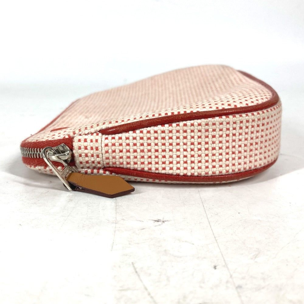 HERMES ポーチ 《エシャペ》 メイクポーチ 化粧ポーチ マルチポーチ ポーチ コットン レディース ヴァーミリオン オレンジ系 - brandshop-reference