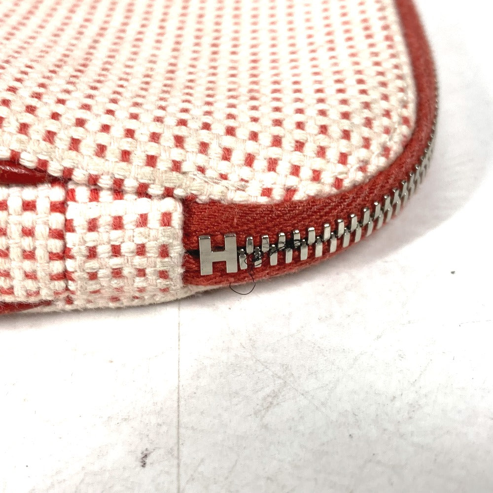 HERMES ポーチ 《エシャペ》 メイクポーチ 化粧ポーチ マルチポーチ ポーチ コットン レディース ヴァーミリオン オレンジ系 - brandshop-reference