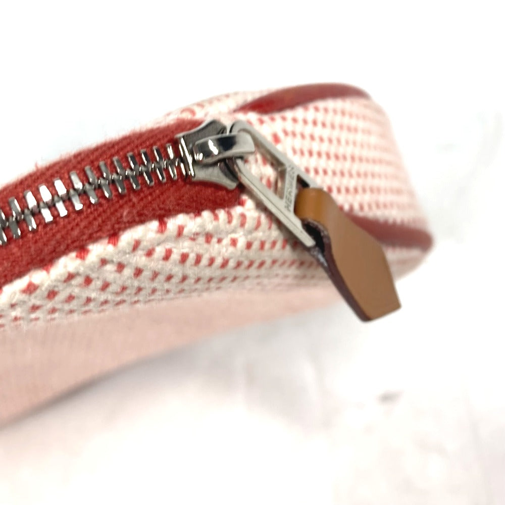 HERMES ポーチ 《エシャペ》 メイクポーチ 化粧ポーチ マルチポーチ ポーチ コットン レディース ヴァーミリオン オレンジ系 - brandshop-reference