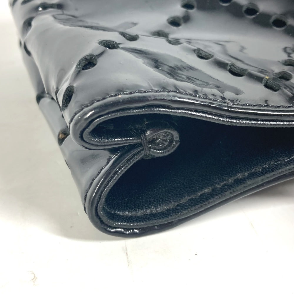 CHANEL パンチング CC ココマーク Wチェーンバッグ 肩掛け ショルダーバッグ ショルダーバッグ パテントレザー レディース ブラック - brandshop-reference