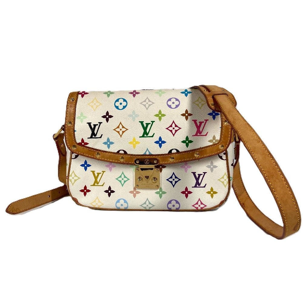 LOUIS VUITTON M92661 モノグラムマルチカラー ソローニュ カバン 肩掛け フラップ ショルダーバッグ モノグラムマルチカラーキャンバス レディース ブロン ホワイト