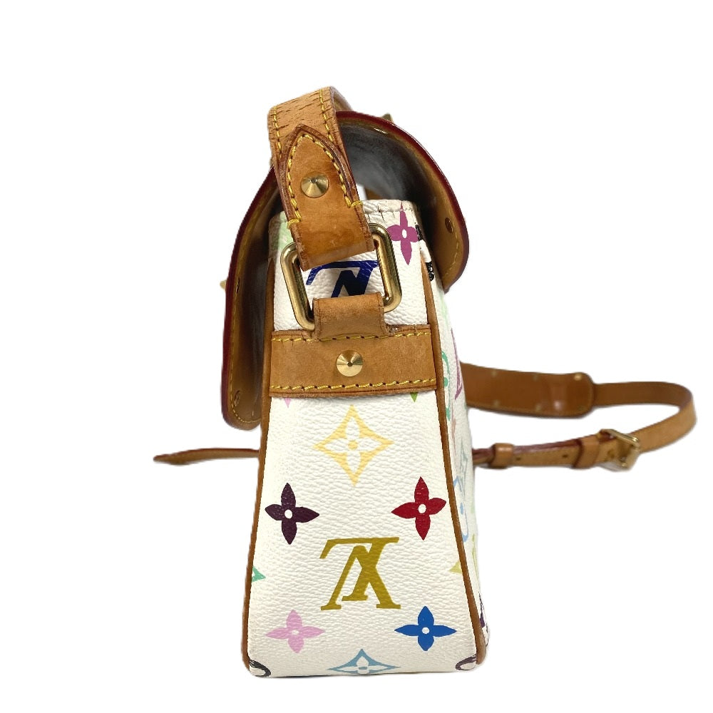 LOUIS VUITTON M92661 モノグラムマルチカラー  ソローニュ カバン 肩掛け フラップ ショルダーバッグ モノグラムマルチカラーキャンバス レディース ブロン ホワイト - brandshop-reference