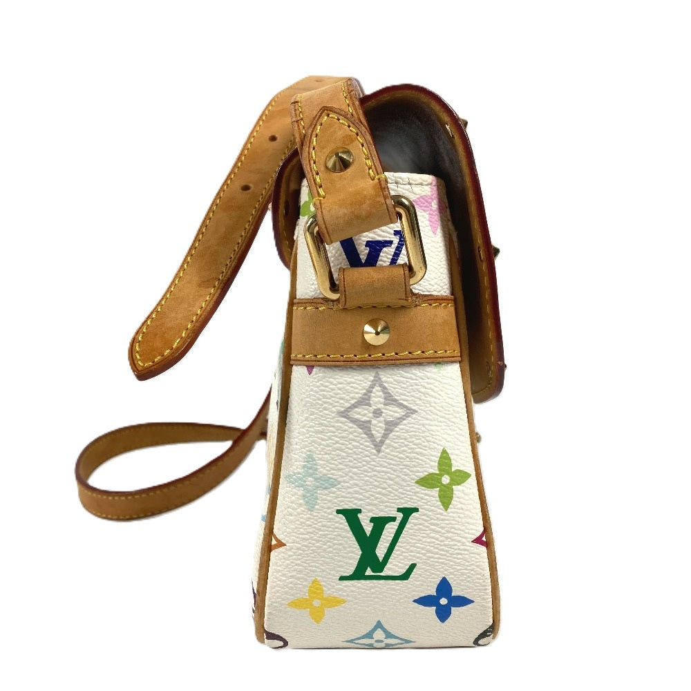 LOUIS VUITTON M92661 モノグラムマルチカラー  ソローニュ カバン 肩掛け フラップ ショルダーバッグ モノグラムマルチカラーキャンバス レディース ブロン ホワイト - brandshop-reference