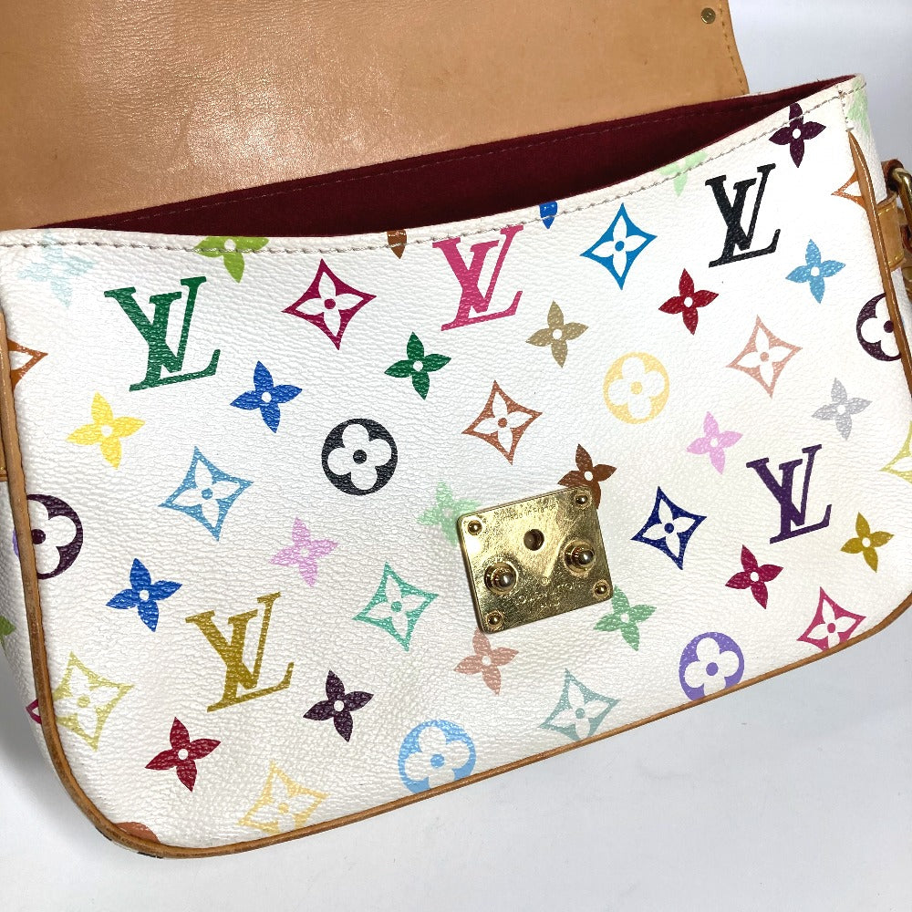 LOUIS VUITTON M92661 モノグラムマルチカラー  ソローニュ カバン 肩掛け フラップ ショルダーバッグ モノグラムマルチカラーキャンバス レディース ブロン ホワイト - brandshop-reference