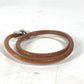 HERMES 2重ブレスレット アクセサリー チョーカー レザー ユニセックス ブラウン - brandshop-reference