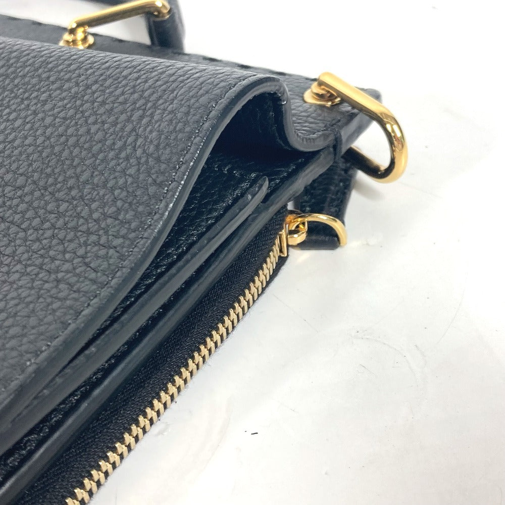 FENDI 7VA462  カバン ハンドバッグ トートバッグ ブリーフケース ダブルフェイス セレリア FFターンロック ラップトップバッグ ビジネスバッグ レザー ユニセックス ブラック - brandshop-reference