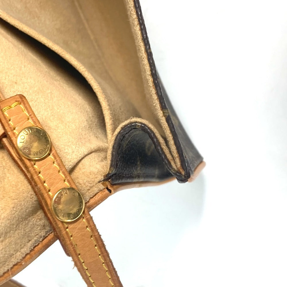 Louis Vuitton M51852 Monogram Pochette Twin GM Bag Bag 2way Bag Clutch Bag Beg Monogram Canvas Wanita Coklat