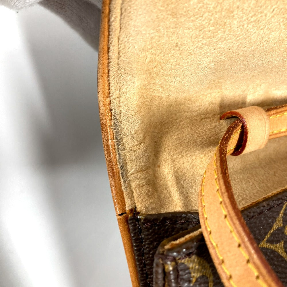 Louis Vuitton M51852 Monogram Pochette Twin GM Bag Bag 2way Bag Clutch Bag Beg Monogram Canvas Wanita Coklat