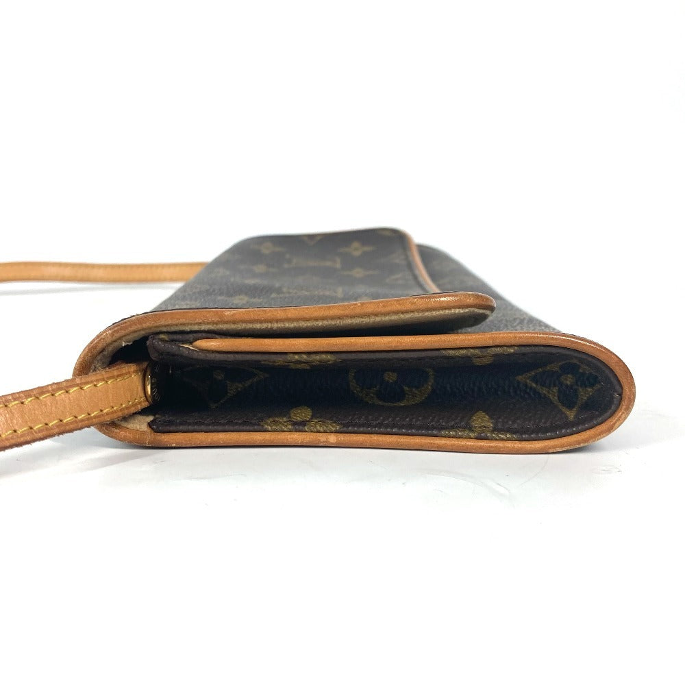 Louis Vuitton M51852 Monogram Pochette Twin GM Bag Bag 2way Bag Clutch Bag Beg Monogram Canvas Wanita Coklat