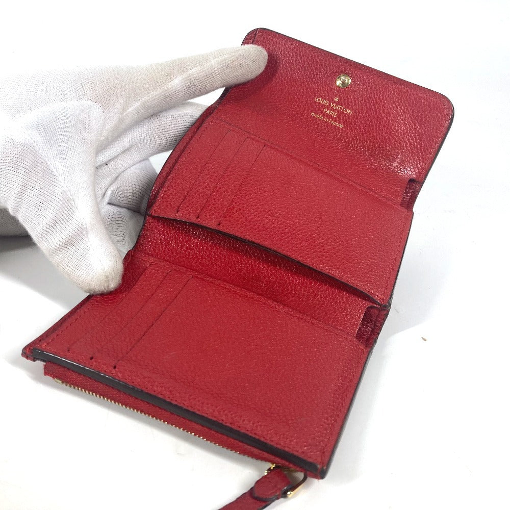 LOUIS VUITTON M62185  モノグラムアンプラント ポルトフォイユ ポンヌフ コンパクト コンパクトウォレット 財布 3つ折り財布 モノグラムアンプラントレザー レディース  スリーズ レッド - brandshop-reference