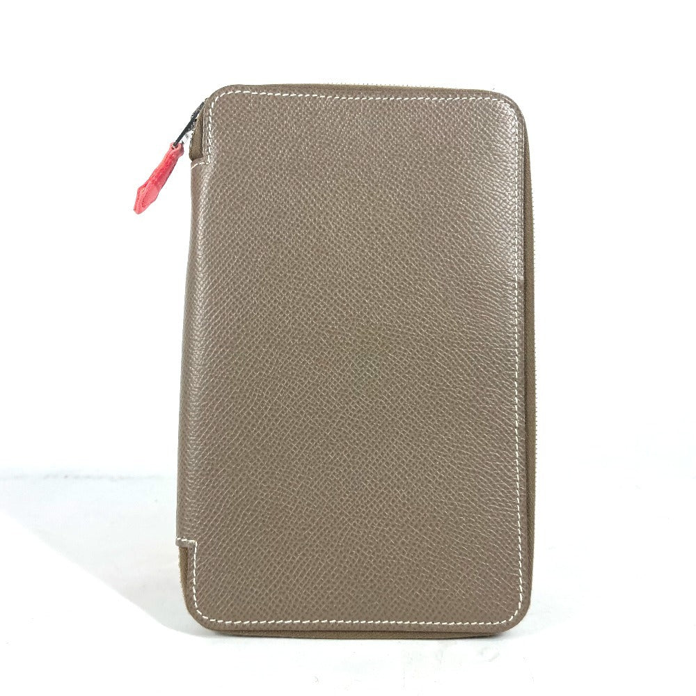 HERMES ラウンドファスナー アジェンダ シルキーデイリーGM  システム手帳 ケース ステーショナリー 手帳カバー エプソン ユニセックス エトゥープ グレー - brandshop-reference