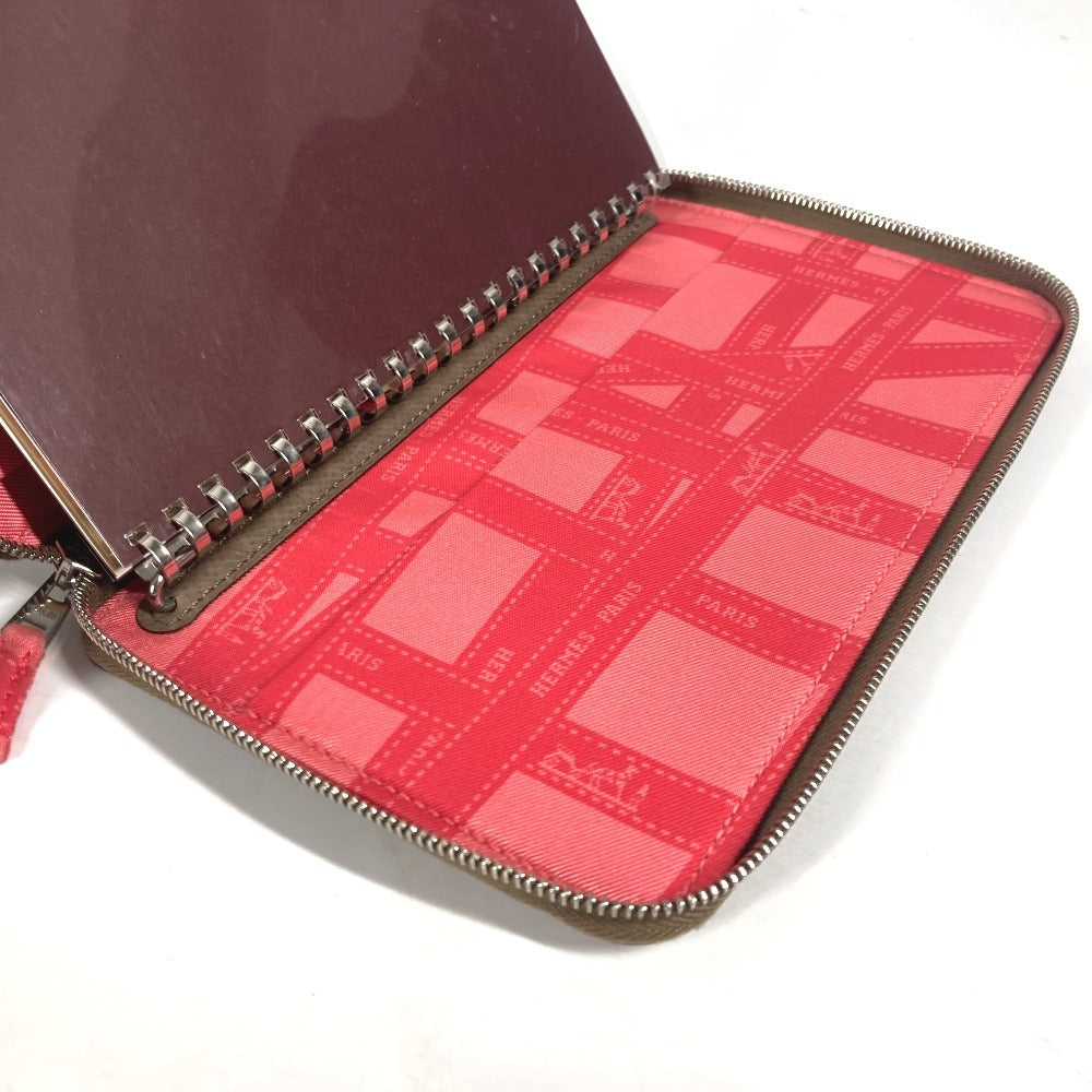 HERMES ラウンドファスナー アジェンダ シルキーデイリーGM  システム手帳 ケース ステーショナリー 手帳カバー エプソン ユニセックス エトゥープ グレー - brandshop-reference