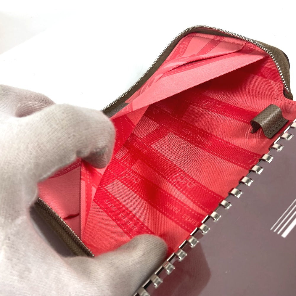 HERMES ラウンドファスナー アジェンダ シルキーデイリーGM  システム手帳 ケース ステーショナリー 手帳カバー エプソン ユニセックス エトゥープ グレー - brandshop-reference