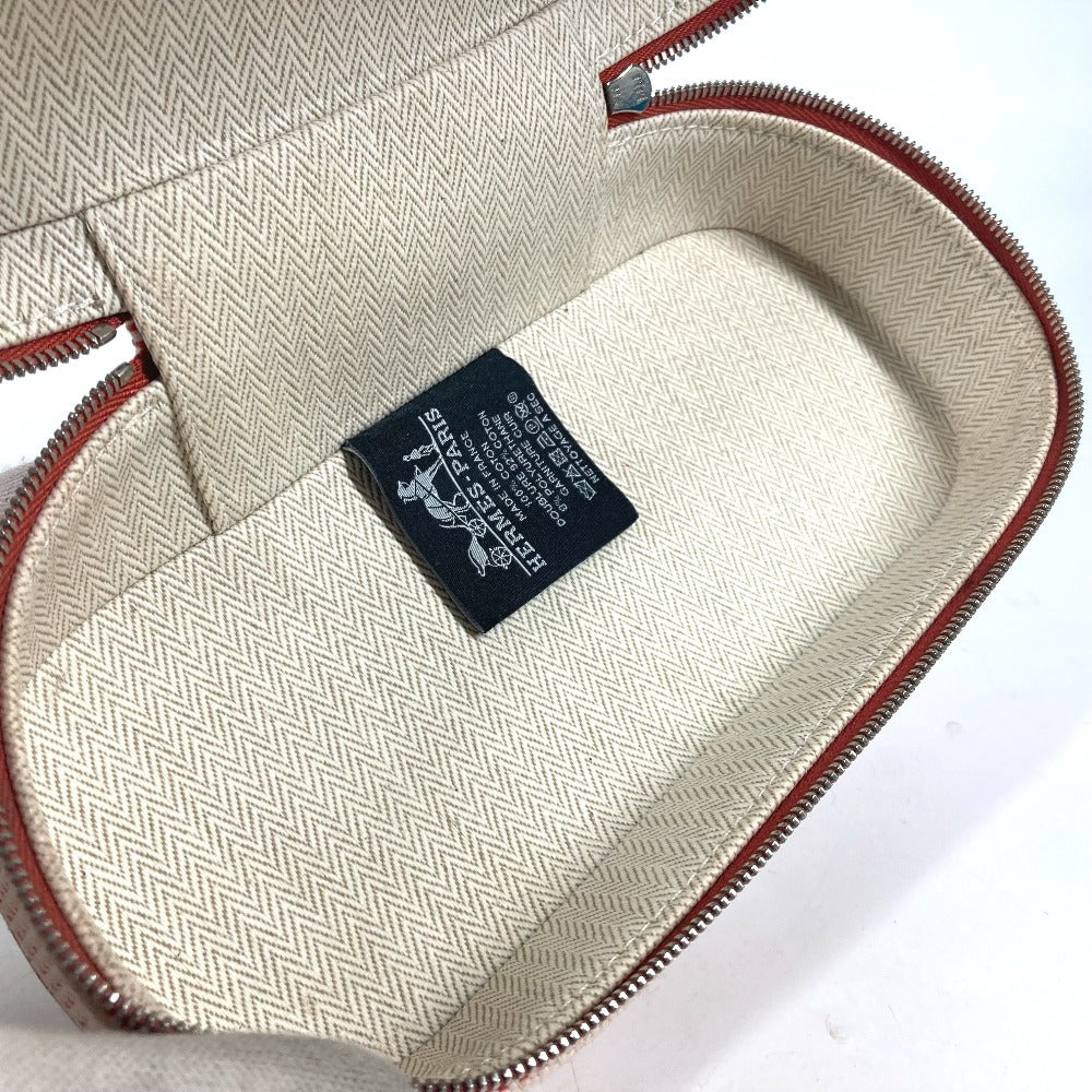 HERMES セリエ ロゴ エスカル メイクポーチ 化粧ポーチ ポーチ キャンバス レディース ピンク - brandshop-reference