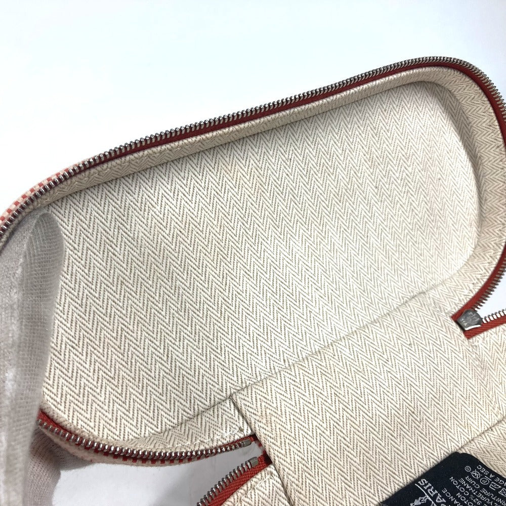 HERMES セリエ ロゴ エスカル メイクポーチ 化粧ポーチ ポーチ キャンバス レディース ピンク - brandshop-reference