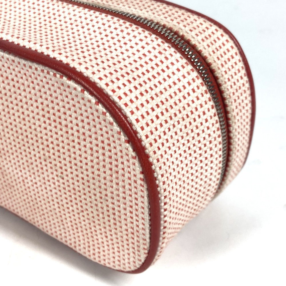 HERMES セリエ ロゴ エスカル メイクポーチ 化粧ポーチ ポーチ キャンバス レディース ピンク - brandshop-reference