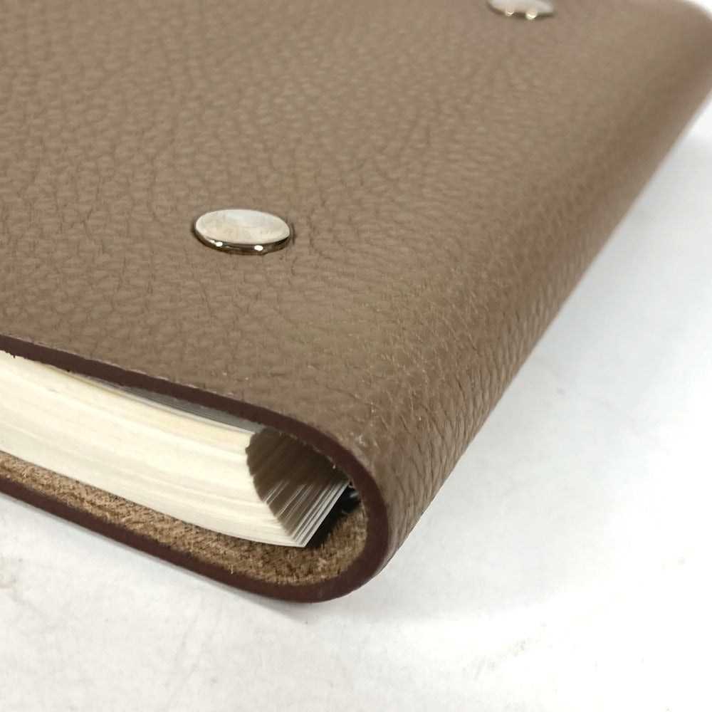 HERMES Ulysse PM Notebook Cover, Stationery, Memo Pad, Notebook, Taurillon Clemence Leather, Unisex, Etoupe, Gray