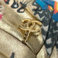 CHANEL AS0867 Coco Mark CC Logo Graffiti Backpack Leather/Canvas Unisex Gold