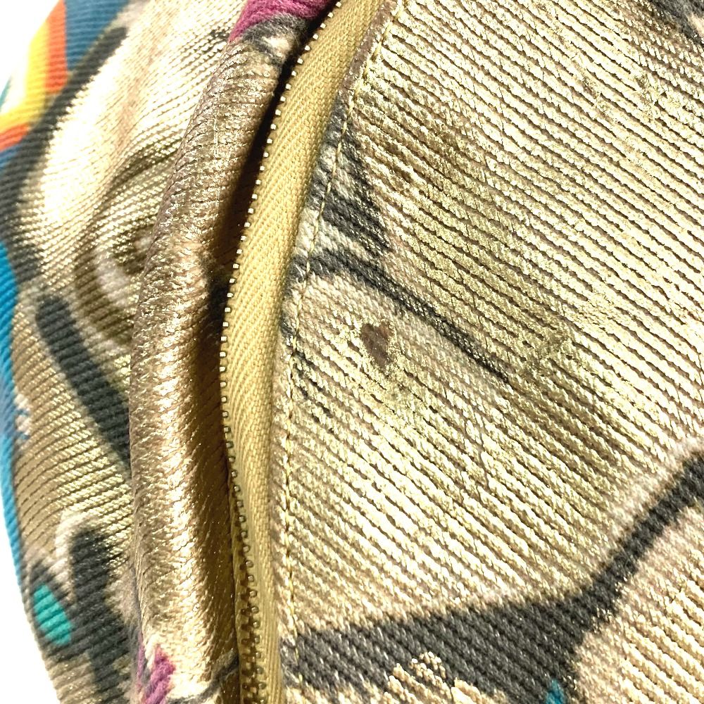 CHANEL AS0867 ココマーク CC ロゴ グラフティ カバン バックパック リュックサック レザー/キャンバス ユニセックス ゴールド