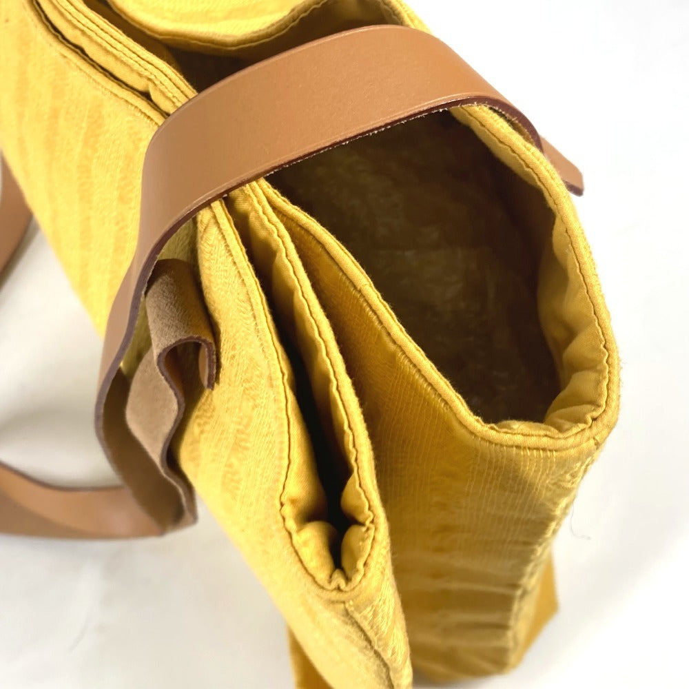 HERMES アメダバカバドゥポッシュ カバン 肩掛け トートバッグ ショルダーバッグ キャンバス/レザー レディース イエロー - brandshop-reference