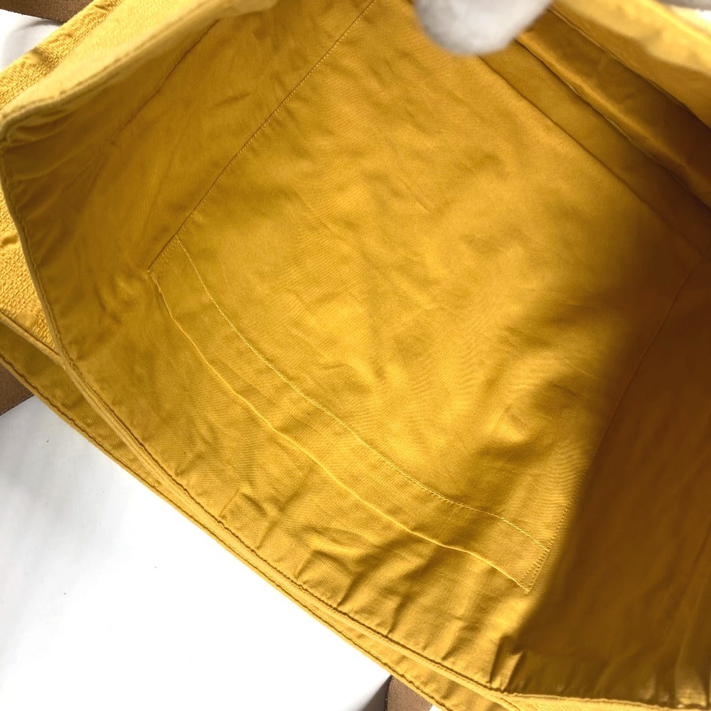 HERMES アメダバカバドゥポッシュ カバン 肩掛け トートバッグ ショルダーバッグ キャンバス/レザー レディース イエロー - brandshop-reference