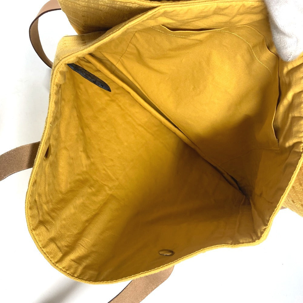 HERMES アメダバカバドゥポッシュ カバン 肩掛け トートバッグ ショルダーバッグ キャンバス/レザー レディース イエロー - brandshop-reference