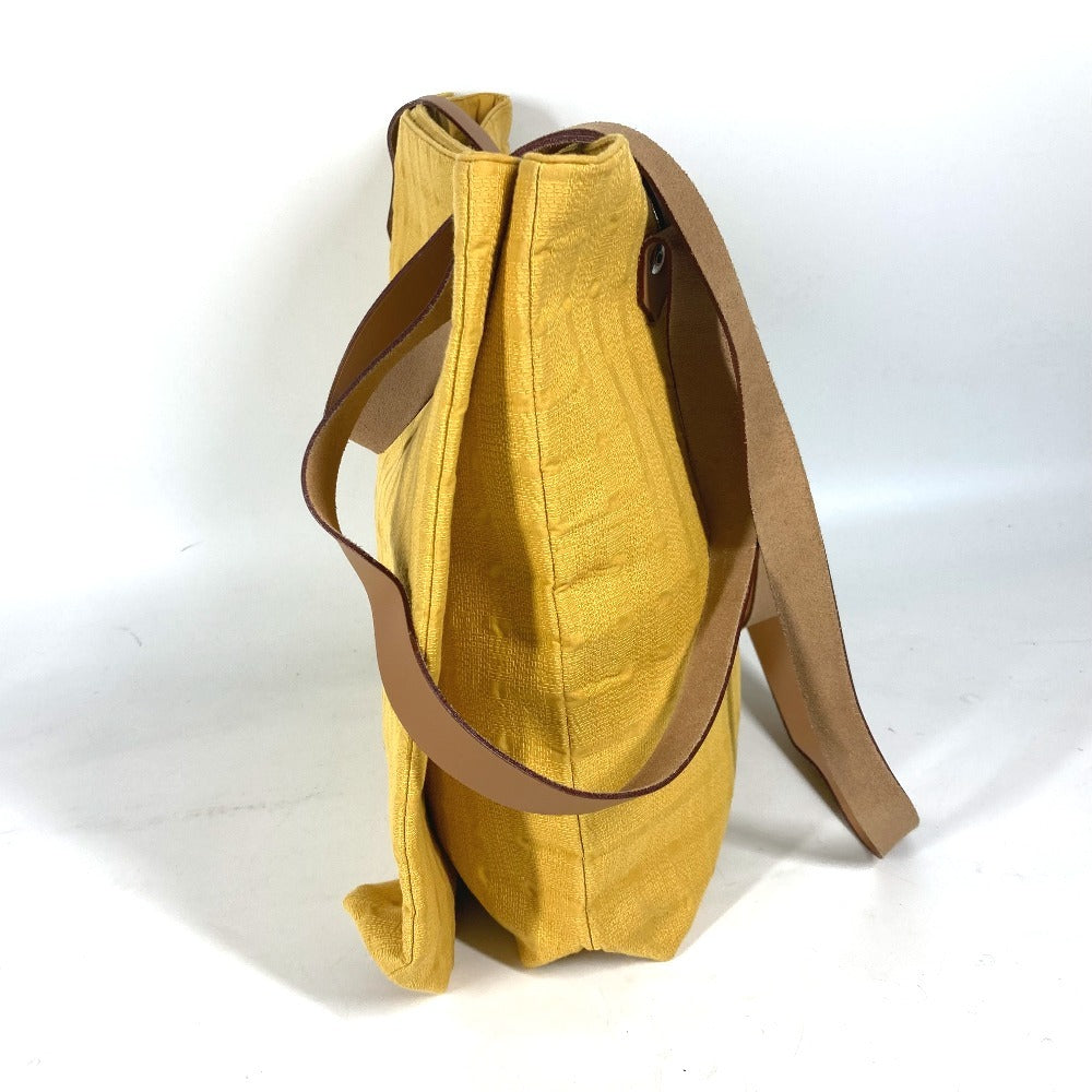 HERMES アメダバカバドゥポッシュ カバン 肩掛け トートバッグ ショルダーバッグ キャンバス/レザー レディース イエロー - brandshop-reference