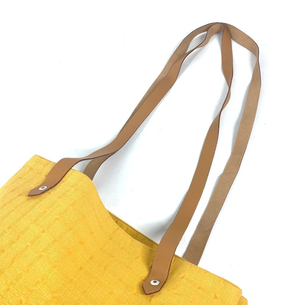 HERMES アメダバカバドゥポッシュ カバン 肩掛け トートバッグ ショルダーバッグ キャンバス/レザー レディース イエロー - brandshop-reference
