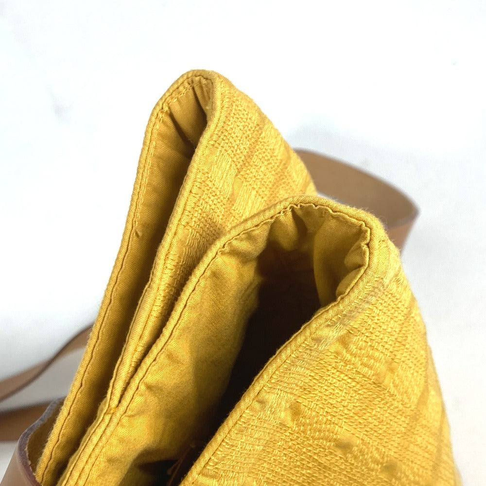 HERMES アメダバカバドゥポッシュ カバン 肩掛け トートバッグ ショルダーバッグ キャンバス/レザー レディース イエロー - brandshop-reference