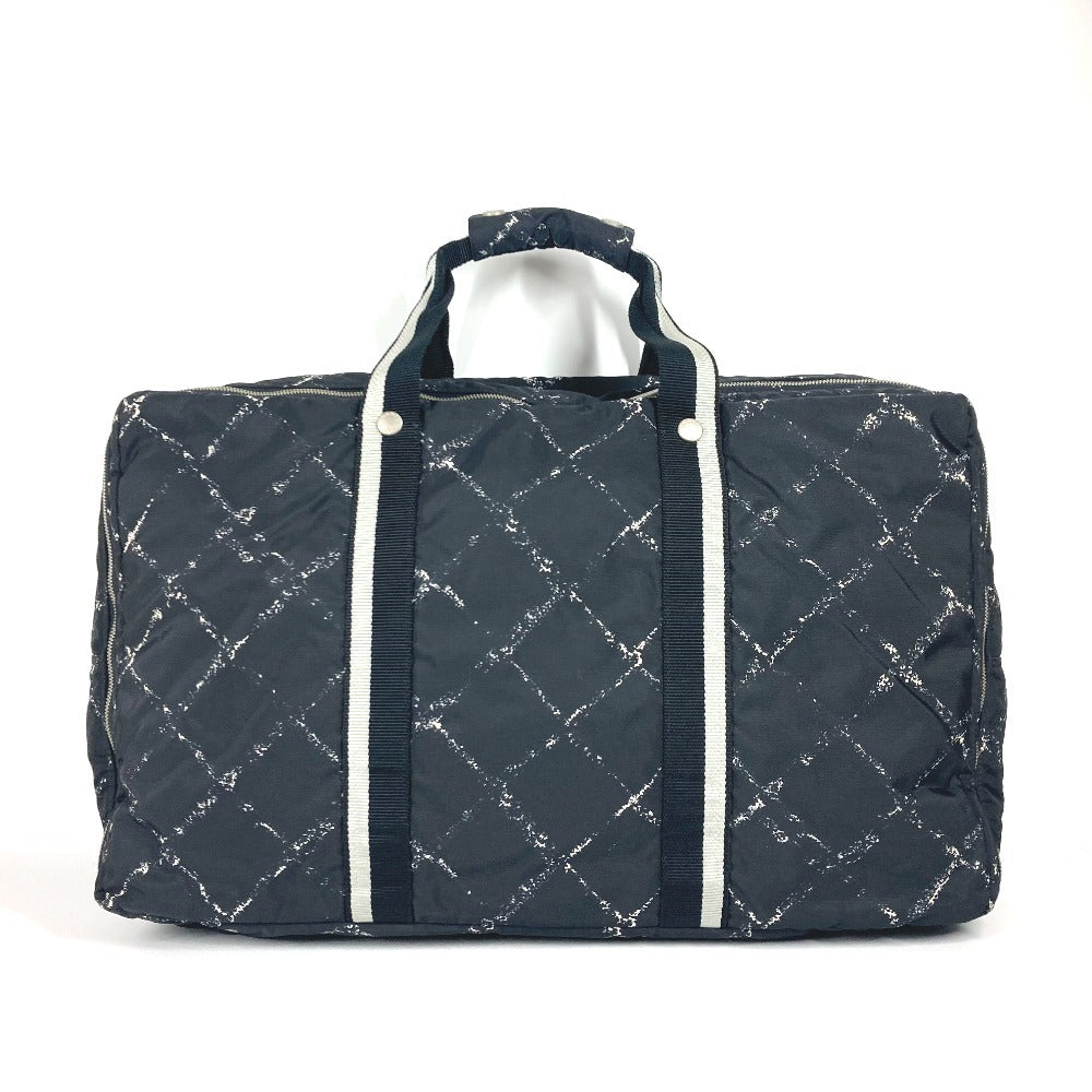 CHANEL 旧トラベルライン カバン 旅行バッグ トラベルバッグ ボストンバッグ ナイロン ユニセックス ブラック - brandshop-reference