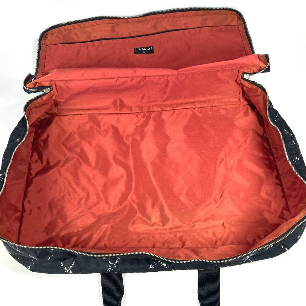 CHANEL 旧トラベルライン カバン 旅行バッグ トラベルバッグ ボストンバッグ ナイロン ユニセックス ブラック - brandshop-reference