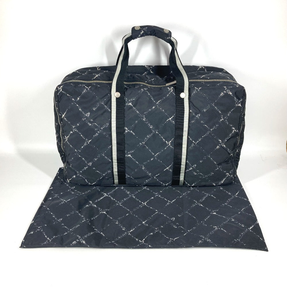 CHANEL 旧トラベルライン カバン 旅行バッグ トラベルバッグ ボストンバッグ ナイロン ユニセックス ブラック - brandshop-reference