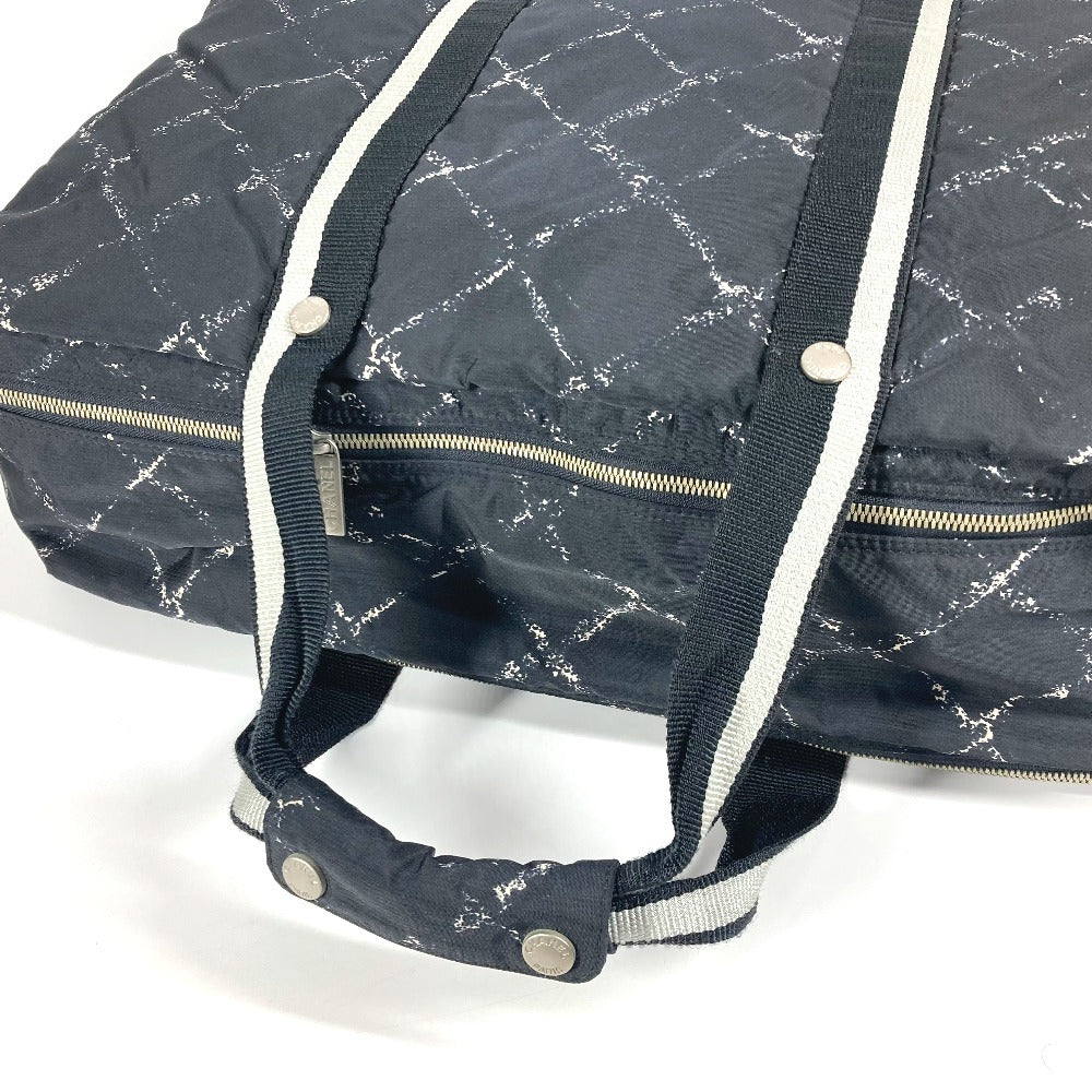CHANEL 旧トラベルライン カバン 旅行バッグ トラベルバッグ ボストンバッグ ナイロン ユニセックス ブラック - brandshop-reference