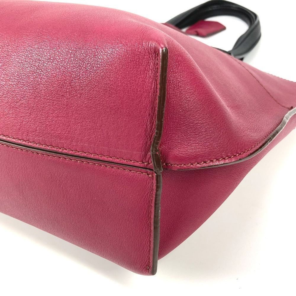 FENDI 8BH262 バイカラー オールインショッピングトート カバン ショルダーバッグ 肩掛け トートバッグ レザー ユニセックス パープル - brandshop-reference