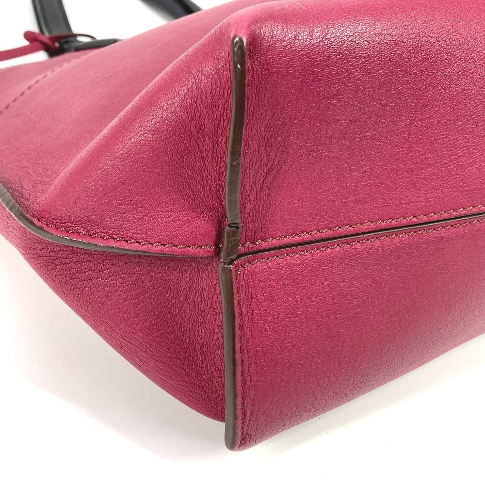 FENDI 8BH262 バイカラー オールインショッピングトート カバン ショルダーバッグ 肩掛け トートバッグ レザー ユニセックス パープル - brandshop-reference