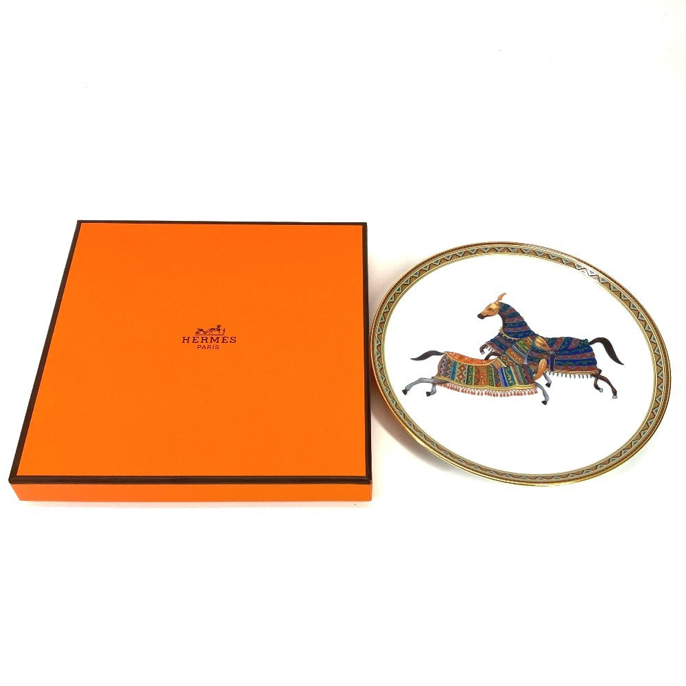 HERMES シュバルドリアン 馬 カトラリー プレート 皿 インテリア お皿 陶器 ユニセックス マルチカラー - brandshop-reference