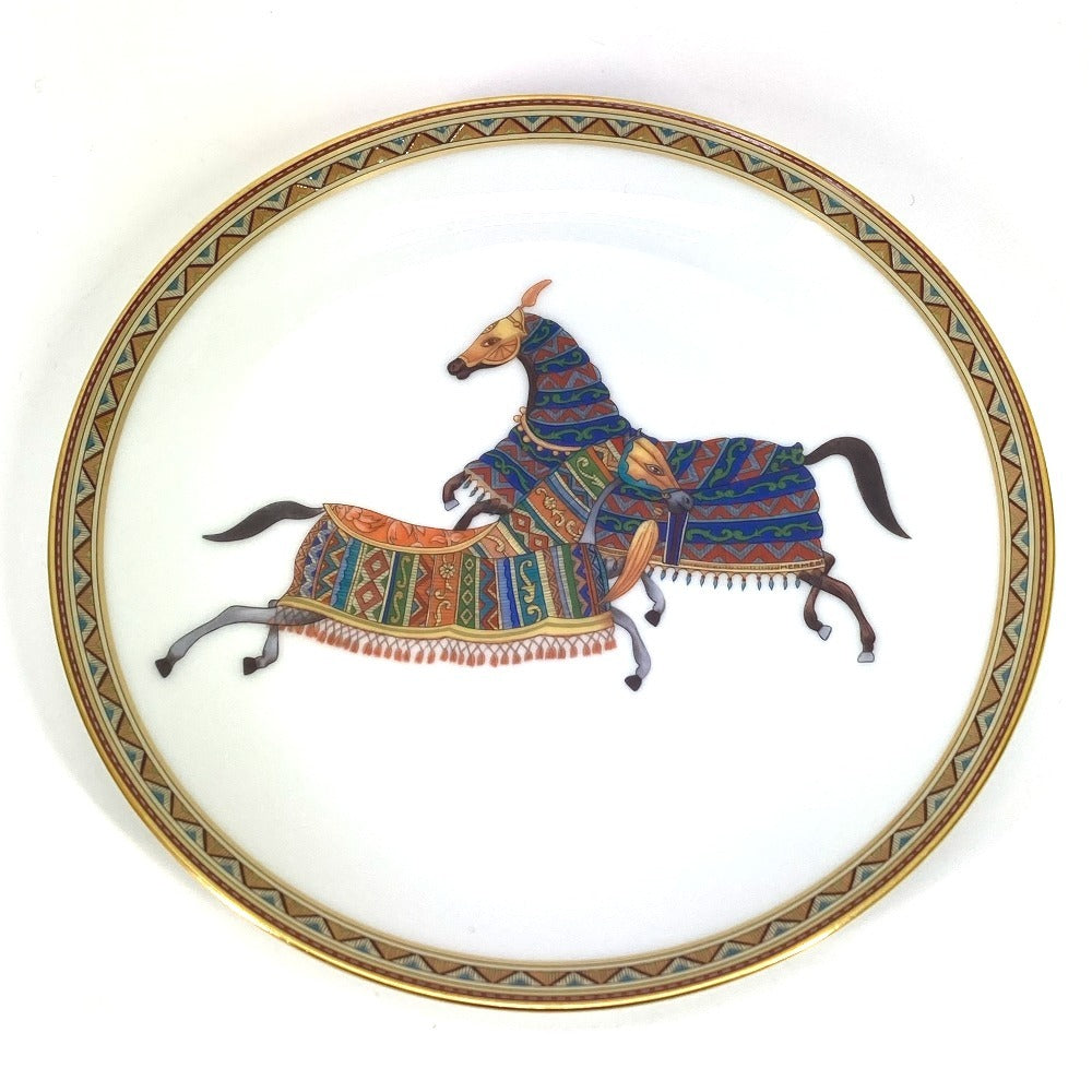 HERMES シュバルドリアン 馬 カトラリー プレート 皿 インテリア お皿 陶器 ユニセックス マルチカラー - brandshop-reference