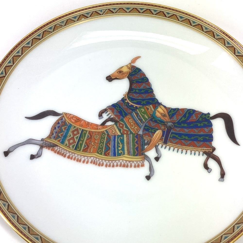 HERMES シュバルドリアン 馬 カトラリー プレート 皿 インテリア お皿 陶器 ユニセックス マルチカラー - brandshop-reference